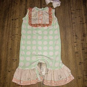 Ricrac and Ruffles Sleeveless Romper 12M